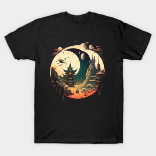 Japanese Temple Tokyo  Asian Inspired Retro Japan T-Shirt